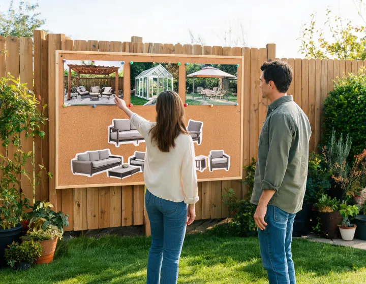 Outdoor buyers comparing patio structure options